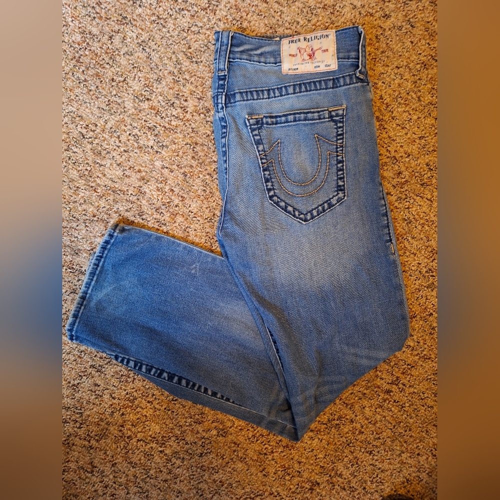 TRUE RELIGION "Devin," Loose/Straight Jeans
